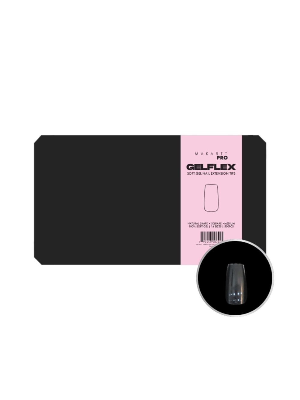 Makartt Pro Gelflex Long Square Soft Gel Nail Extension Tips